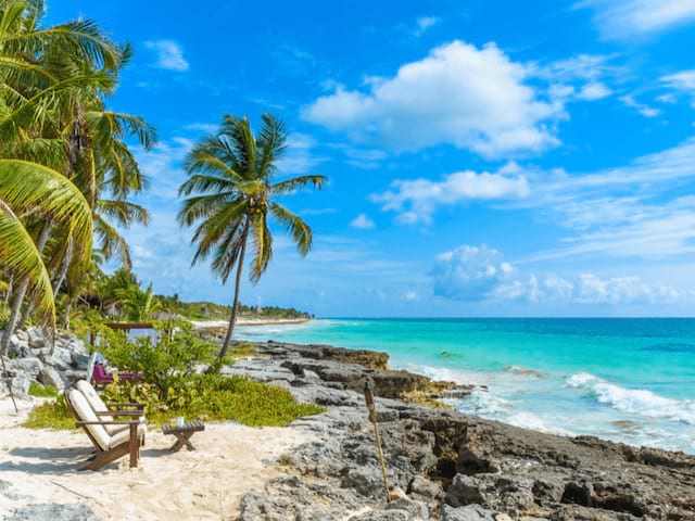 Paysages de sable fin en colo de vacances à Tulum cet été spéciale 14-17 ans
