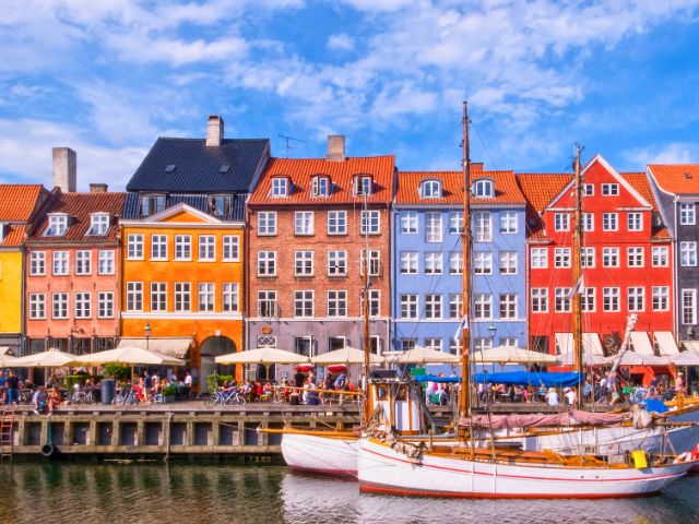 Facades colorées en colo au Danemark 