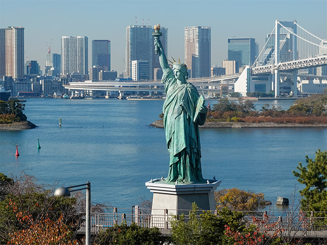Statue de la liberté à Odaiba au Japon