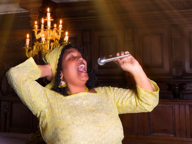 Chanteuse messe gospel observée en colonie de vacances cet été à New York