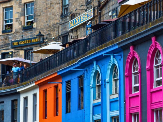 Maisons colorées centre ville Ecosse