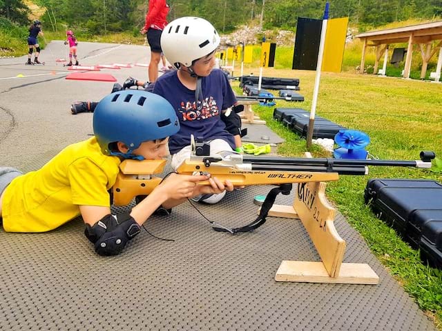 Biathlon en colo de vacances estivale pour les 9-14 ans