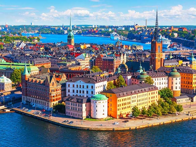 Vue sur Stockholm en colonie de vacances été ados