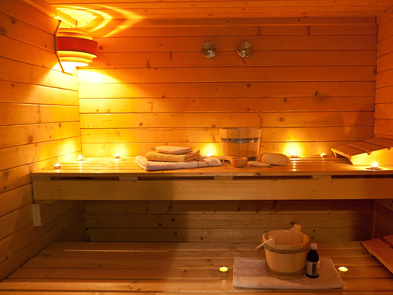 Vue sur un spa pris en photo lors d'une colonie de vacances dans les pays nordiques
