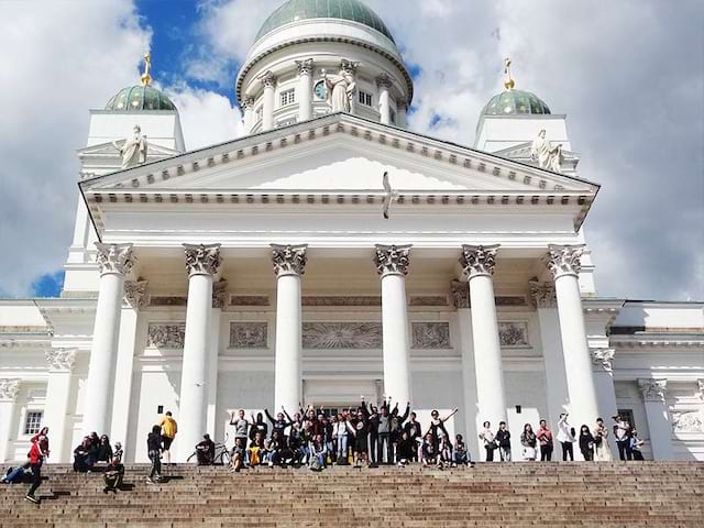 Bâtiment pris en photo lors d'une colonie de vacances en Finlande et Estonie durant l'été