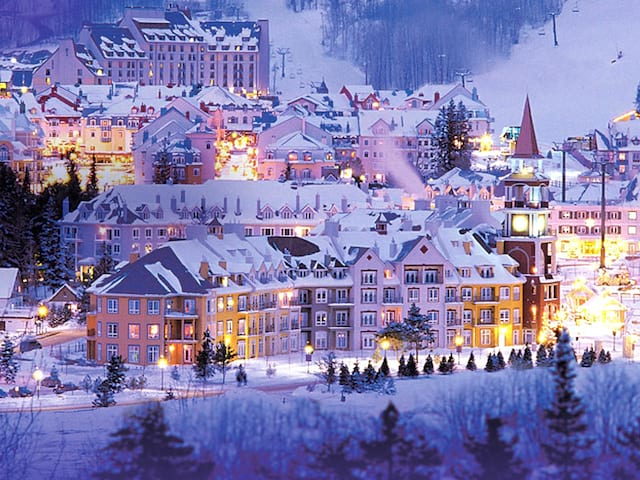 Quebec au Canada sous la neige 