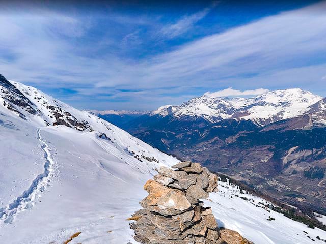 Paysage de la station la norma en colo à la montagne