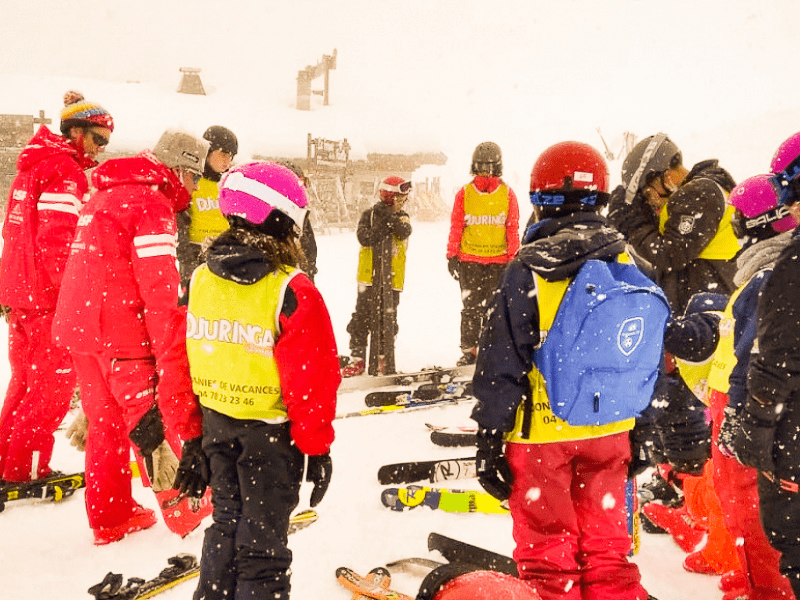 Cours de ski avec l'ESF durant la colo Ski sensations dans le Vars