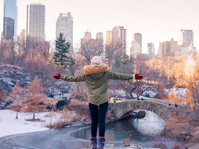 hiver a new york paysage central park sejour jeunes hiver