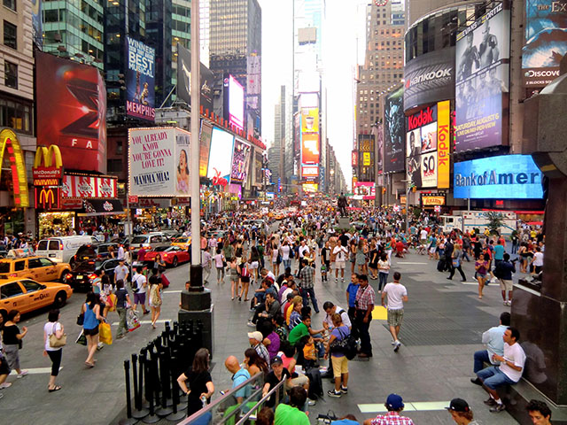 times square new york sejour jeunes fevrier