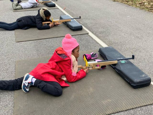 Activité biathlon en colo cet hiver