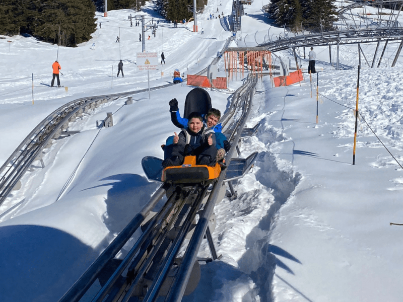 Activité Mountain Twister lors de la colo cinéma ado durant Noel