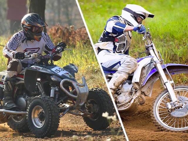 ados faisant de la moto cross et du quad durant une colonie