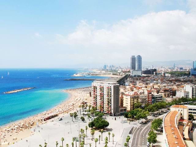 Vue sur les plages d'Espagne