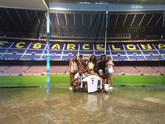 Stade du Camp Nou où les jeunes ont été en colo de vacances ce printemps