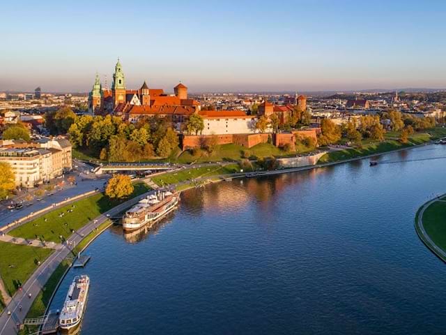 Cracovie vue du ciel en colo