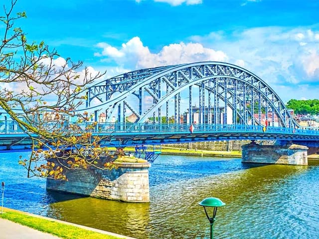 Vue sur un pont en Pologne ce printemps