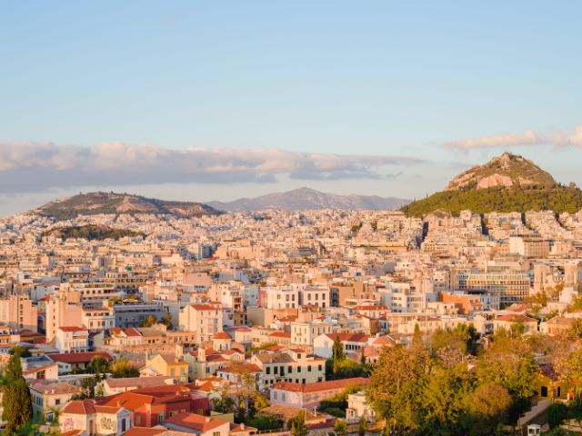 Vue sur Athenes en colo de vacances