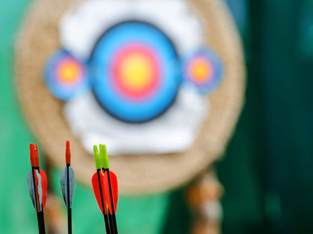 Flechettes de tir à l'arc de colonie de vacances