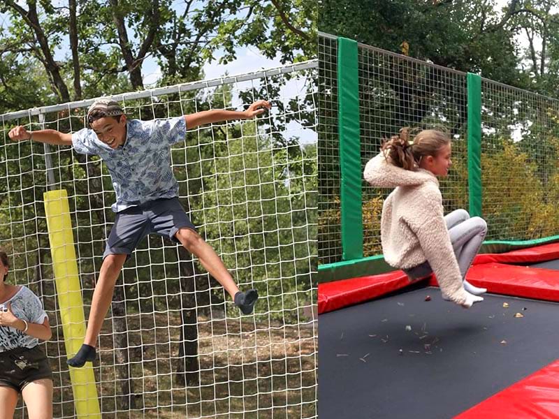 Activité trampoline durant la colo de vacances spéciale Halloween