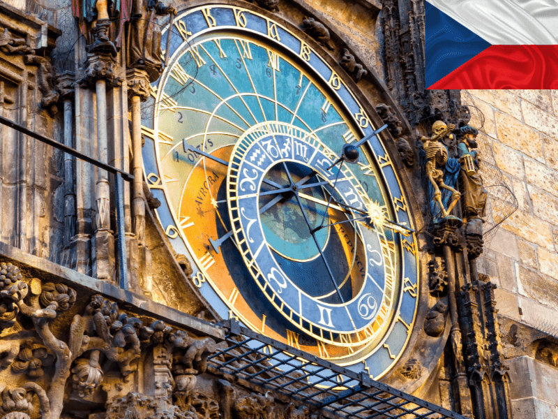 Horloge astronomique de Prague en Republique Tcheque pour ados