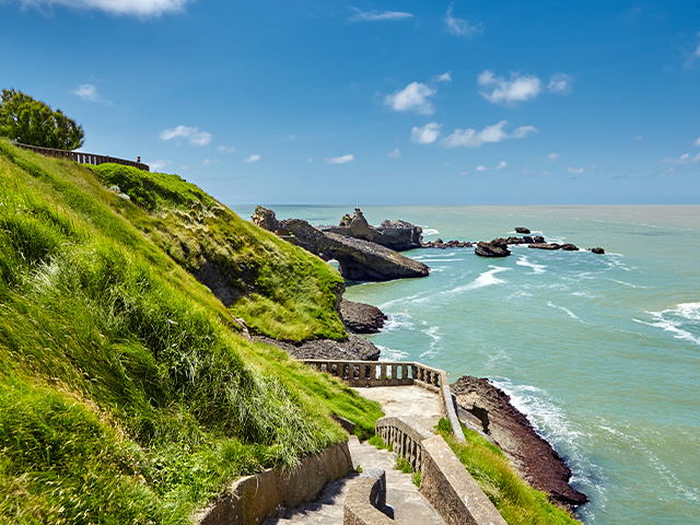 Paysage cotes biarritz anglet colonie de vacances surf