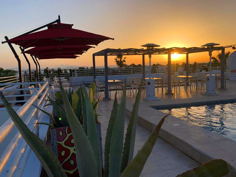 vue coucher de soleil tunisie hotel