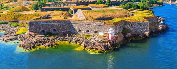 Vue du ciel de la forteresse d'Helsinki