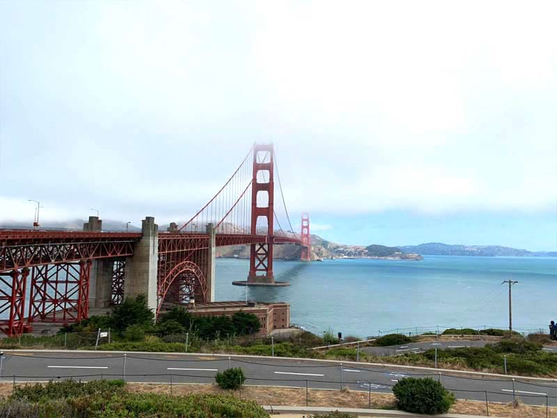 Vue sur le Golden gate bridge en Californie