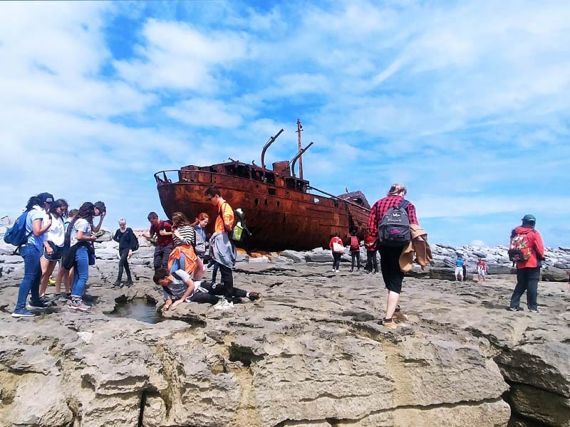 Epave d'un navire en Irlande