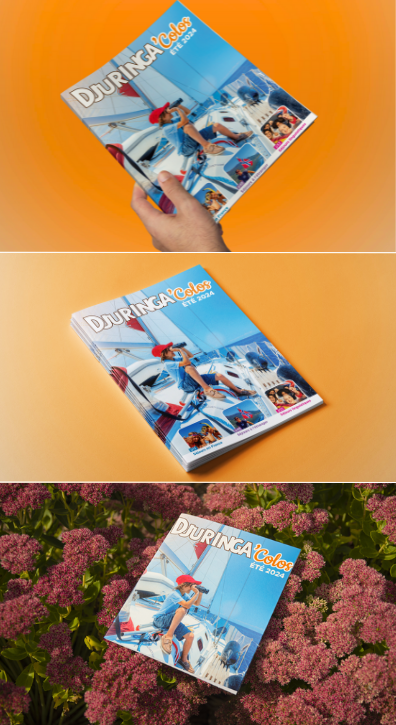 Catalogue papier Djuringa Juniors, organisateurs de colos de vacances pour les 6-17 ans