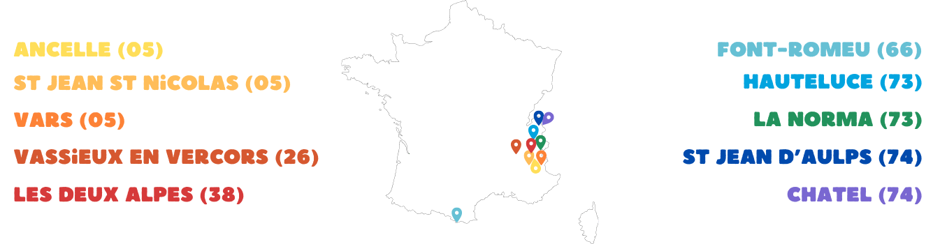 Découvrez nos colos de vacances de cet hiver 2024 à travers la France