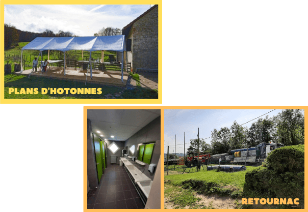 Photos des centres de vacances des Plans d'Hotonnes et de Retournac Djuringa