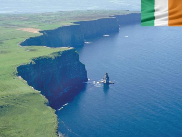 Les falaises d'Irlande durant la colonie de vacances
