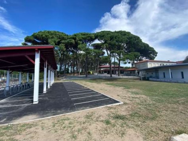 Vue sur le centre de colonie de vacances Stella Maris en bord de mer