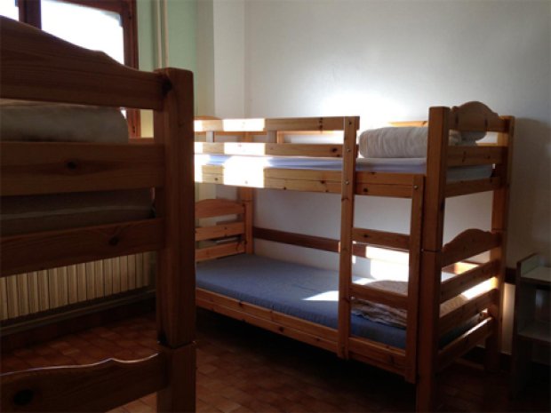 Chambre lits superposés chalet station ski
