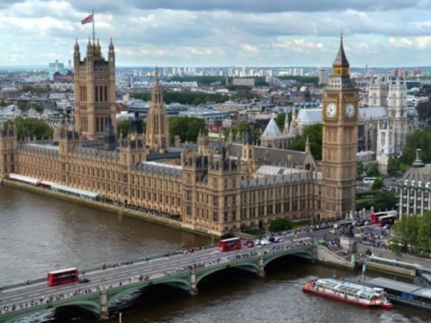 Big Ben vue du ciel visité lors d'un séjour linguistique à Londres