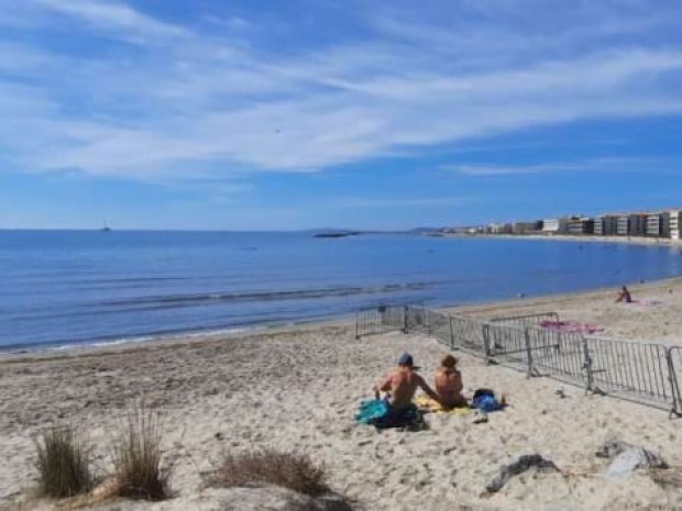 Vue sur la mer depuis notre centre de vacances à Palavas les Flots dans le sud de la France