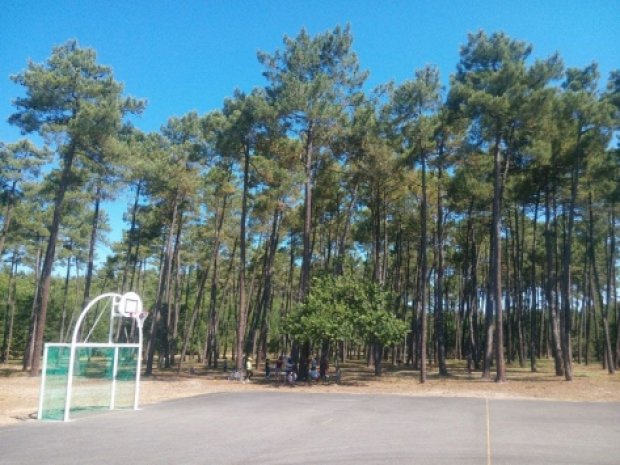 Terrain de foot et de basket du centre de Mimizan