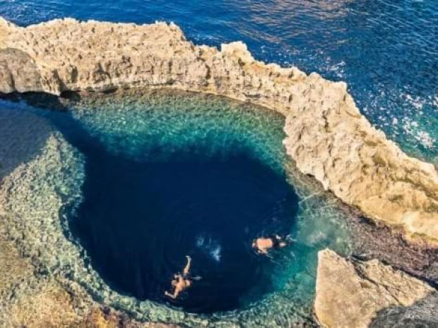 Visite de la Fenêtre d'Azur à Malte en colonie de vacances