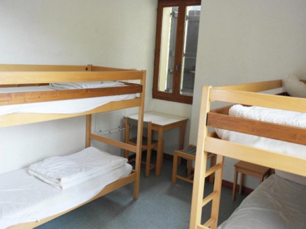 Chambre avec lits superposés du centre la Chaudane