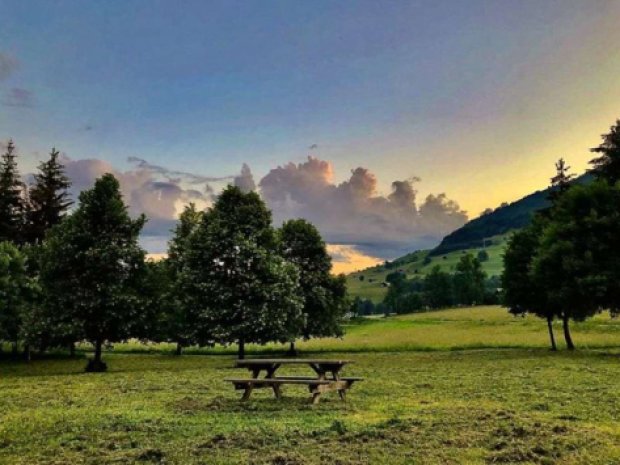 Paysage extérieur en colo de vacances à Hauteluce cet été