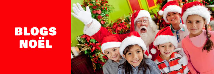 Le Père Noël et un groupe d'enfants heureux