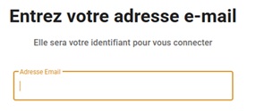 Saisie adresse e-mail Champ de saisie de l'adresse e-mail