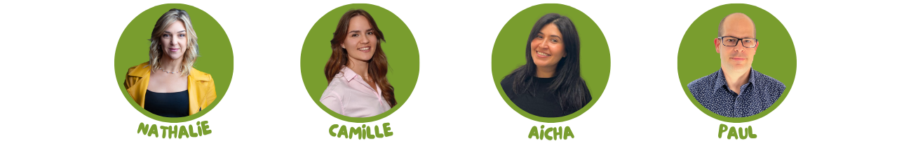 Contactez Nathalie, Camille, Aicha ou Paul pour vous renseigner sur le pôle collectivités ou commercial Djuringa