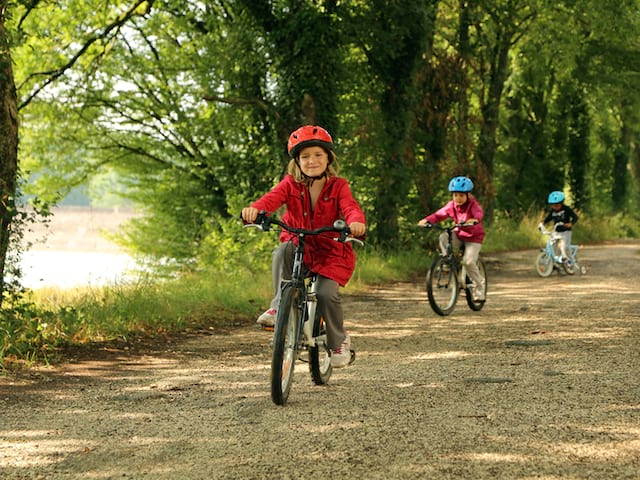 Enfants en balade à vélo cet été en colonie de vacances