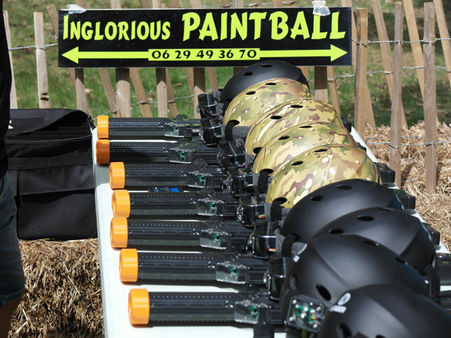 Matériel pour paintball et laser game extérieur en colonie de vacances