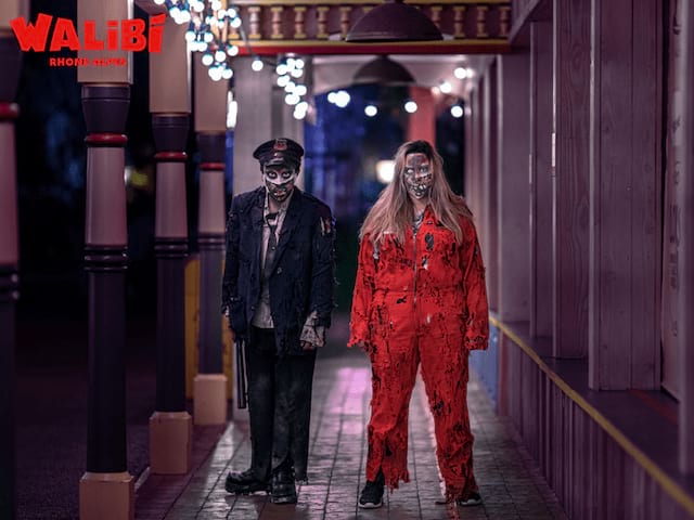 Sortie au parc Walibi relooké pour Halloween durant les vacances de la Toussaint en colonie de vacances.
