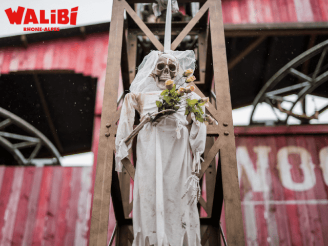 Sortie au parc Walibi relooké pour Halloween durant les vacances de la Toussaint en colonie de vacances.