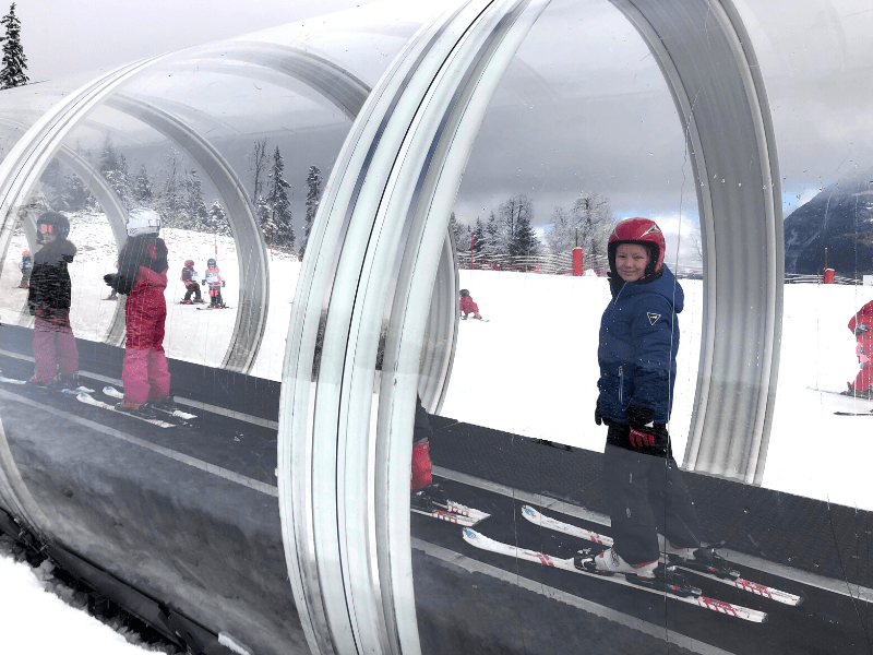 Enfants qui s'amusent en colonie de vacances  Crinière et Boules de poils durant l'hiver